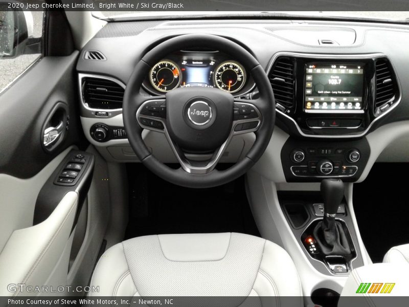 Bright White / Ski Gray/Black 2020 Jeep Cherokee Limited