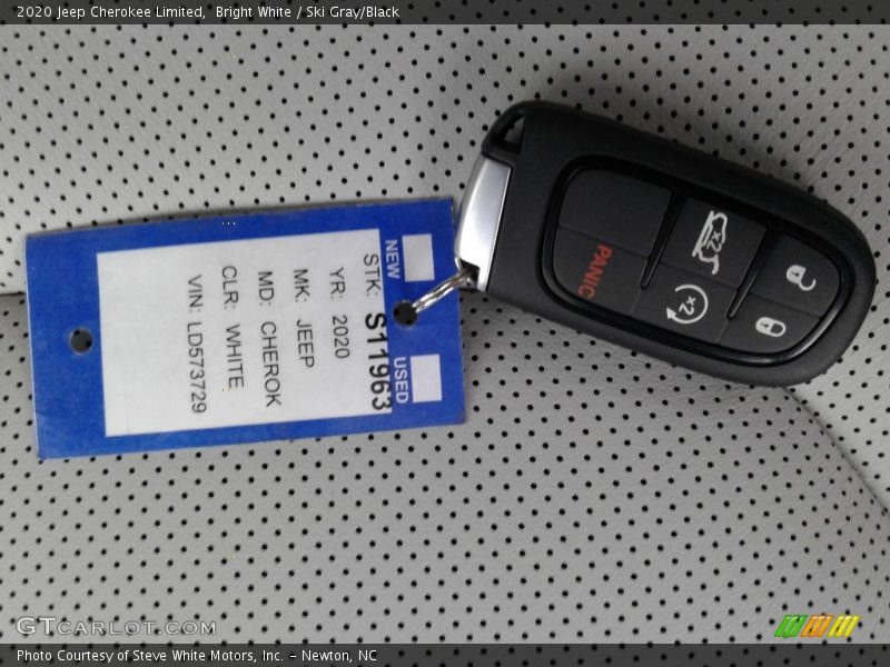 Bright White / Ski Gray/Black 2020 Jeep Cherokee Limited