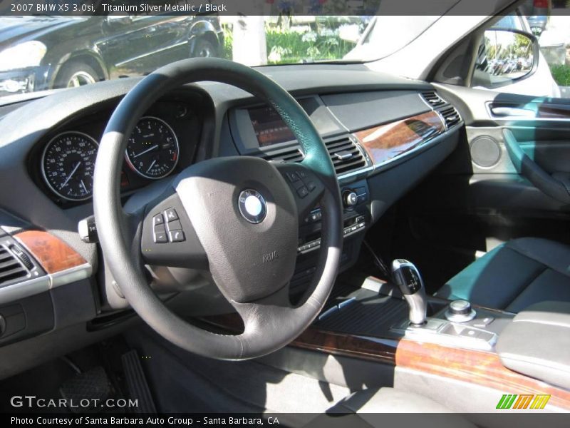 Titanium Silver Metallic / Black 2007 BMW X5 3.0si