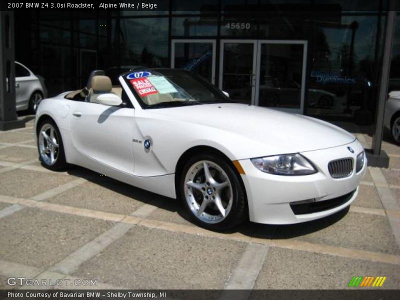 Alpine White / Beige 2007 BMW Z4 3.0si Roadster