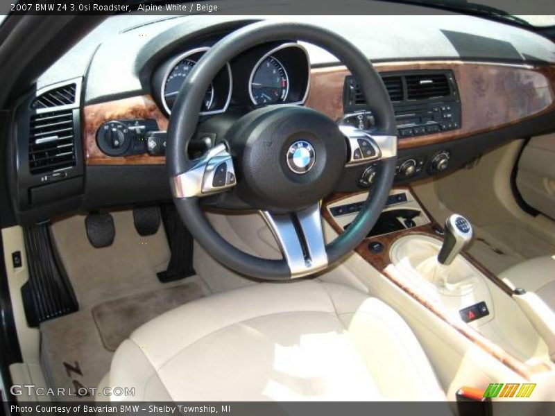 Alpine White / Beige 2007 BMW Z4 3.0si Roadster