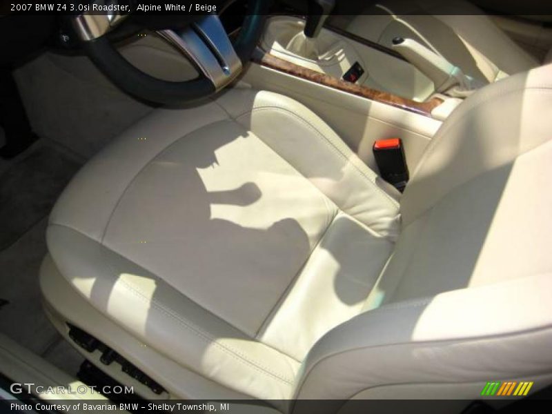 Alpine White / Beige 2007 BMW Z4 3.0si Roadster