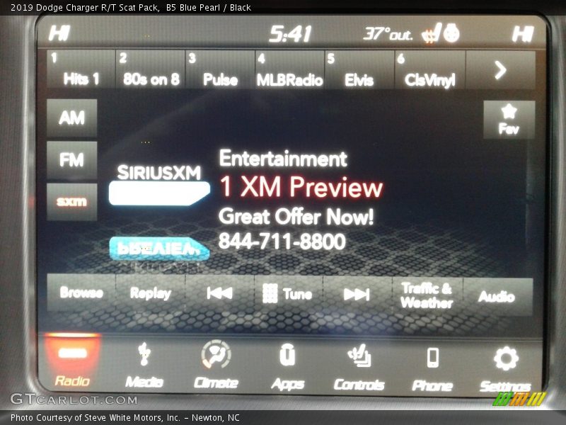 B5 Blue Pearl / Black 2019 Dodge Charger R/T Scat Pack