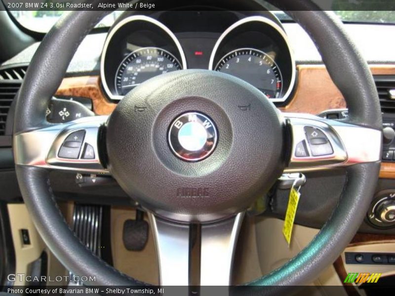 Alpine White / Beige 2007 BMW Z4 3.0si Roadster
