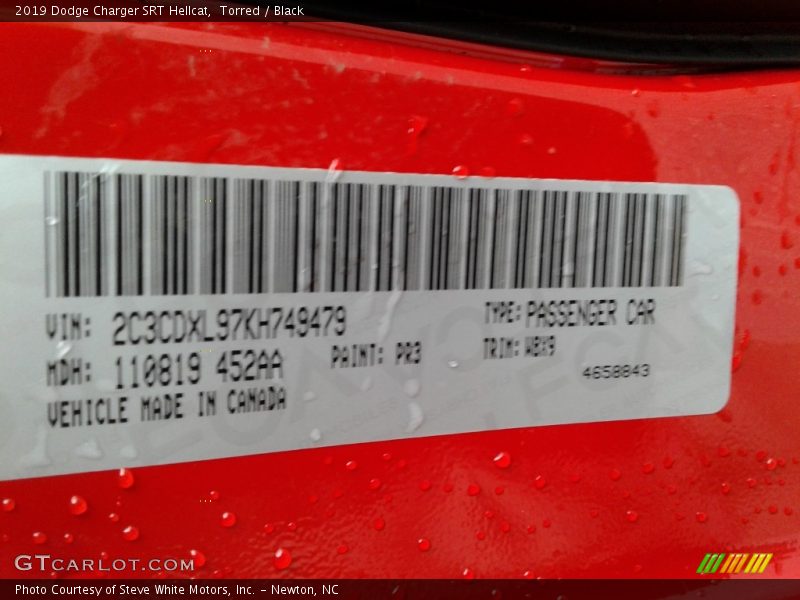 Torred / Black 2019 Dodge Charger SRT Hellcat