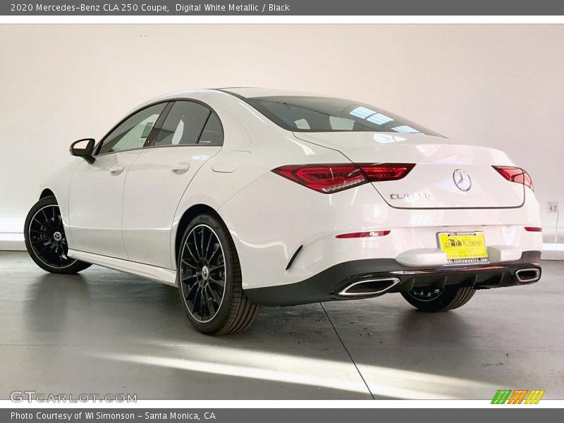 Digital White Metallic / Black 2020 Mercedes-Benz CLA 250 Coupe