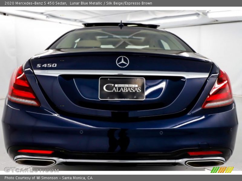 Lunar Blue Metallic / Silk Beige/Espresso Brown 2020 Mercedes-Benz S 450 Sedan