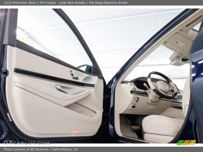 Lunar Blue Metallic / Silk Beige/Espresso Brown 2020 Mercedes-Benz S 450 Sedan