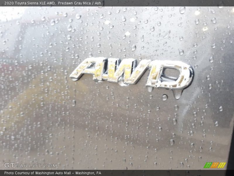 Predawn Gray Mica / Ash 2020 Toyota Sienna XLE AWD