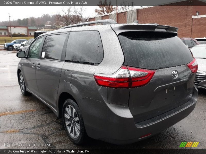 Predawn Gray Mica / Ash 2020 Toyota Sienna LE AWD