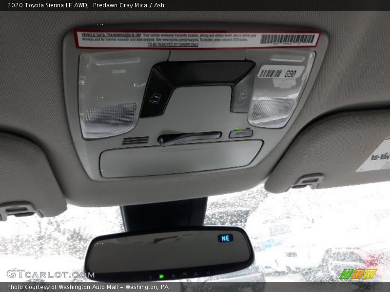 Predawn Gray Mica / Ash 2020 Toyota Sienna LE AWD