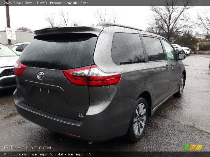 Predawn Gray Mica / Ash 2020 Toyota Sienna LE AWD