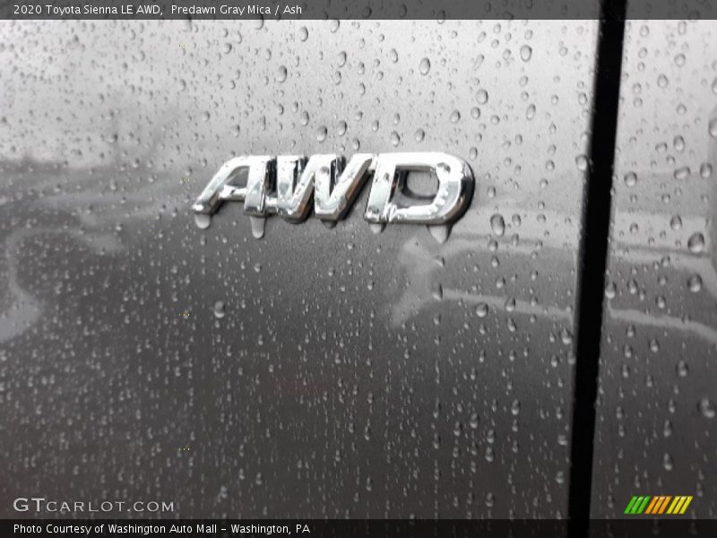 Predawn Gray Mica / Ash 2020 Toyota Sienna LE AWD
