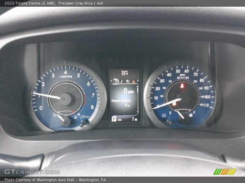 Predawn Gray Mica / Ash 2020 Toyota Sienna LE AWD