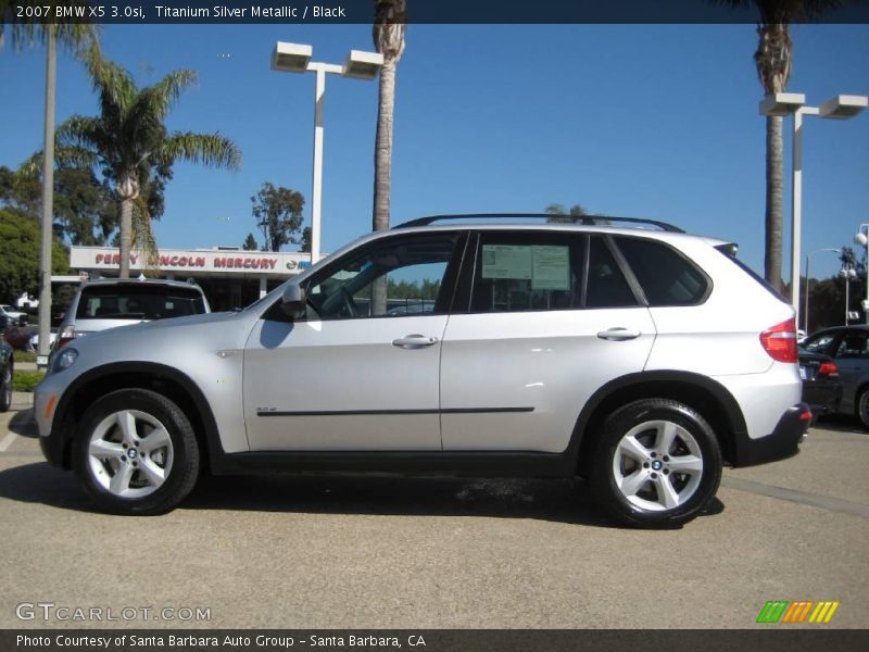 Titanium Silver Metallic / Black 2007 BMW X5 3.0si