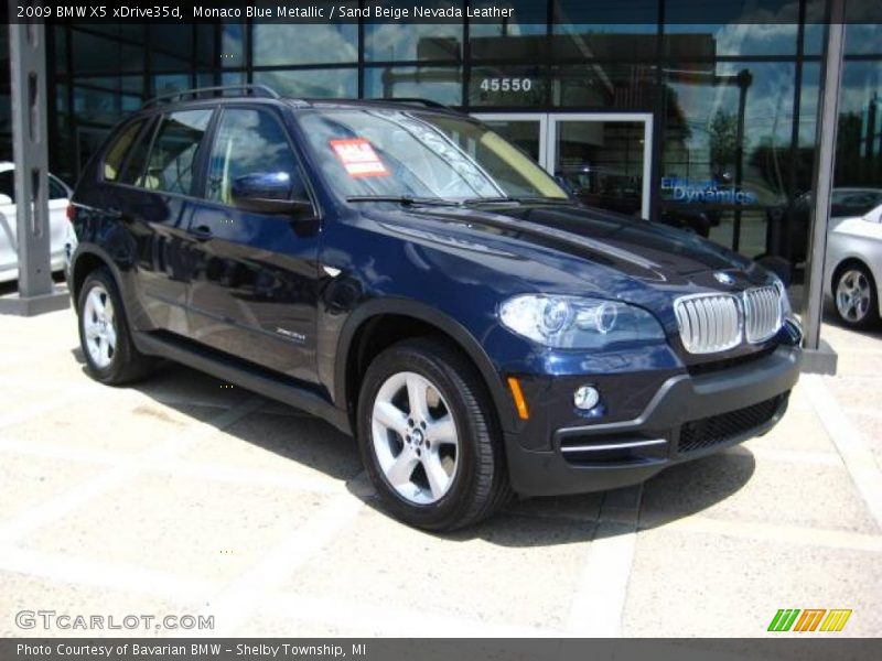 Monaco Blue Metallic / Sand Beige Nevada Leather 2009 BMW X5 xDrive35d