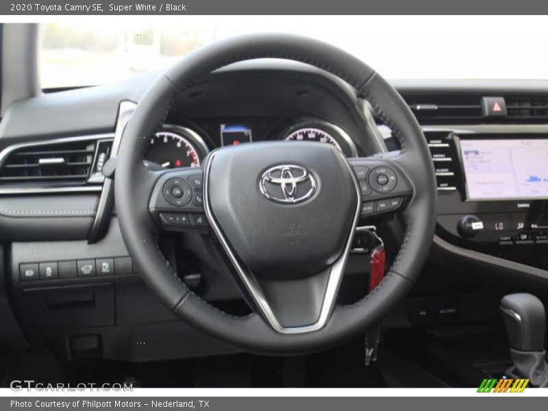 Super White / Black 2020 Toyota Camry SE