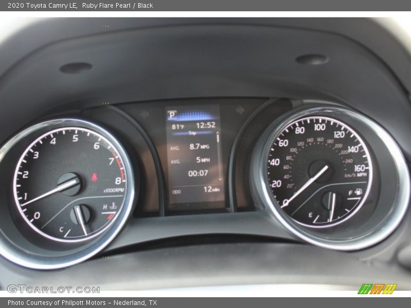 Ruby Flare Pearl / Black 2020 Toyota Camry LE