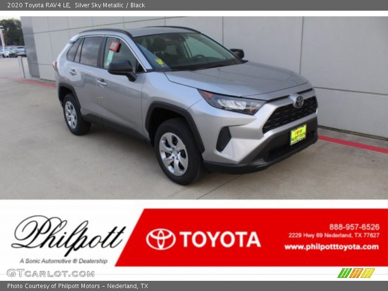 Silver Sky Metallic / Black 2020 Toyota RAV4 LE
