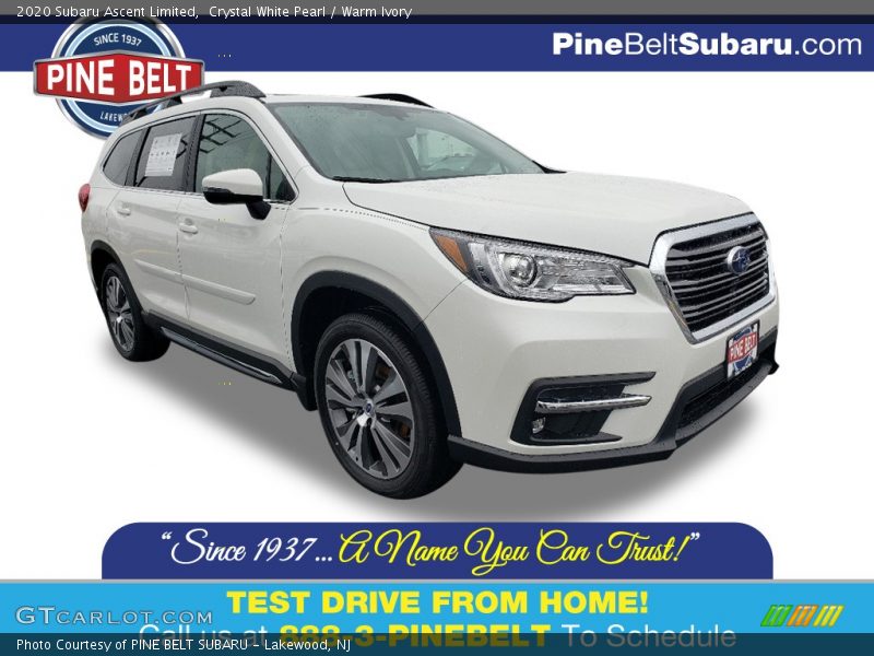 Crystal White Pearl / Warm Ivory 2020 Subaru Ascent Limited
