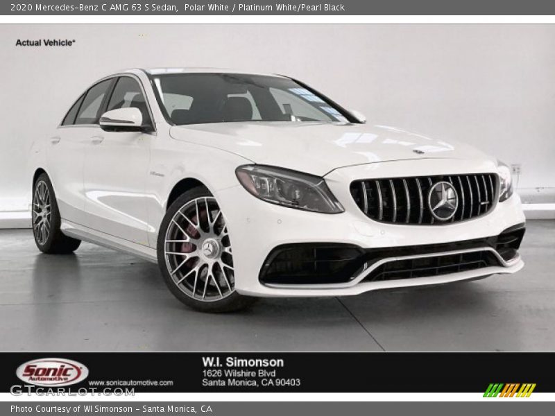 Polar White / Platinum White/Pearl Black 2020 Mercedes-Benz C AMG 63 S Sedan