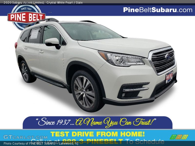 Crystal White Pearl / Slate 2020 Subaru Ascent Limited