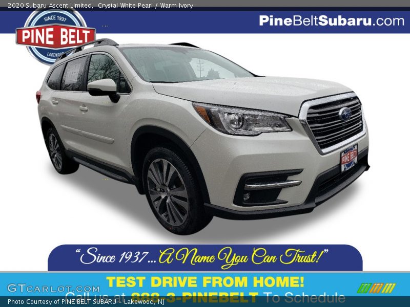 Crystal White Pearl / Warm Ivory 2020 Subaru Ascent Limited