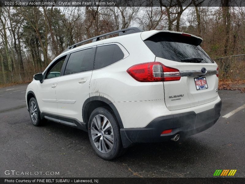Crystal White Pearl / Warm Ivory 2020 Subaru Ascent Limited