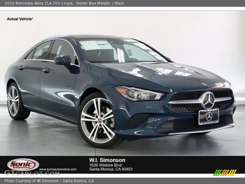 Denim Blue Metallic / Black 2020 Mercedes-Benz CLA 250 Coupe