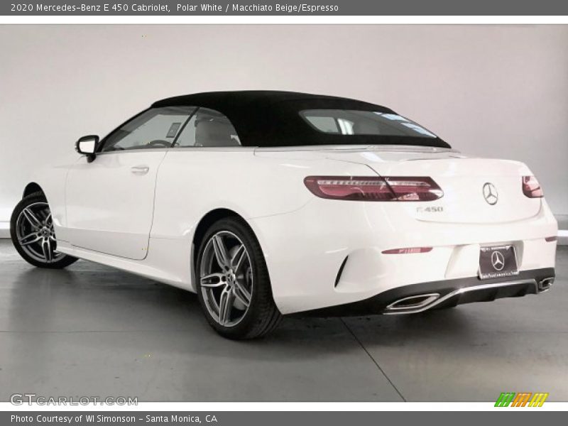 Polar White / Macchiato Beige/Espresso 2020 Mercedes-Benz E 450 Cabriolet