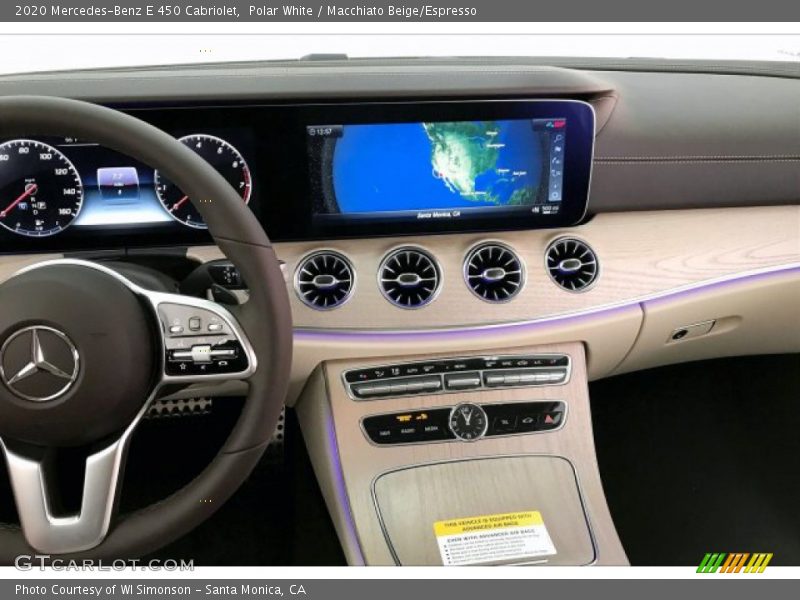 Polar White / Macchiato Beige/Espresso 2020 Mercedes-Benz E 450 Cabriolet