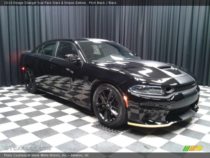 Pitch Black / Black 2019 Dodge Charger Scat Pack Stars & Stripes Edition