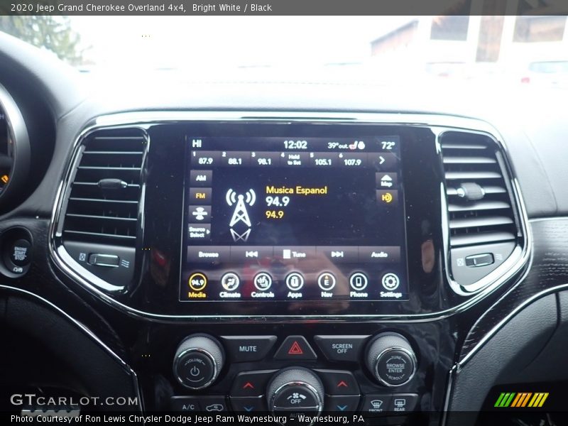 Bright White / Black 2020 Jeep Grand Cherokee Overland 4x4