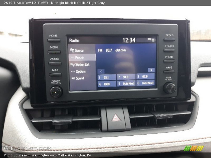 Midnight Black Metallic / Light Gray 2019 Toyota RAV4 XLE AWD