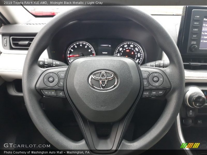 Midnight Black Metallic / Light Gray 2019 Toyota RAV4 XLE AWD