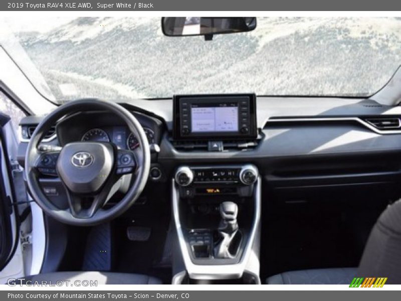 Super White / Black 2019 Toyota RAV4 XLE AWD