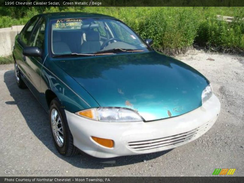 Green Metallic / Beige 1996 Chevrolet Cavalier Sedan