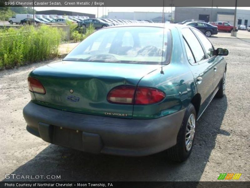 Green Metallic / Beige 1996 Chevrolet Cavalier Sedan