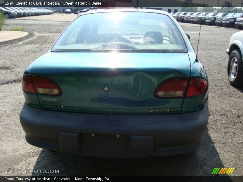 Green Metallic / Beige 1996 Chevrolet Cavalier Sedan