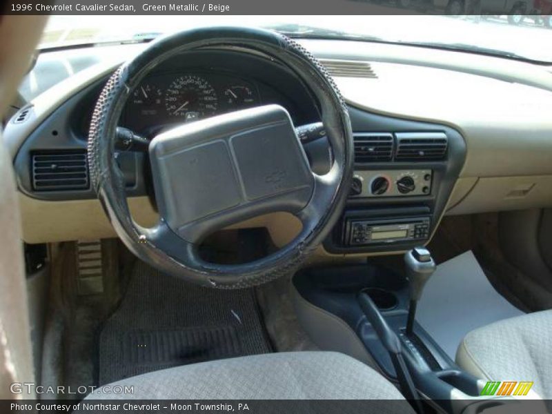 Green Metallic / Beige 1996 Chevrolet Cavalier Sedan