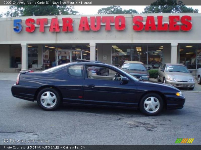 Navy Blue Metallic / Neutral 2002 Chevrolet Monte Carlo SS