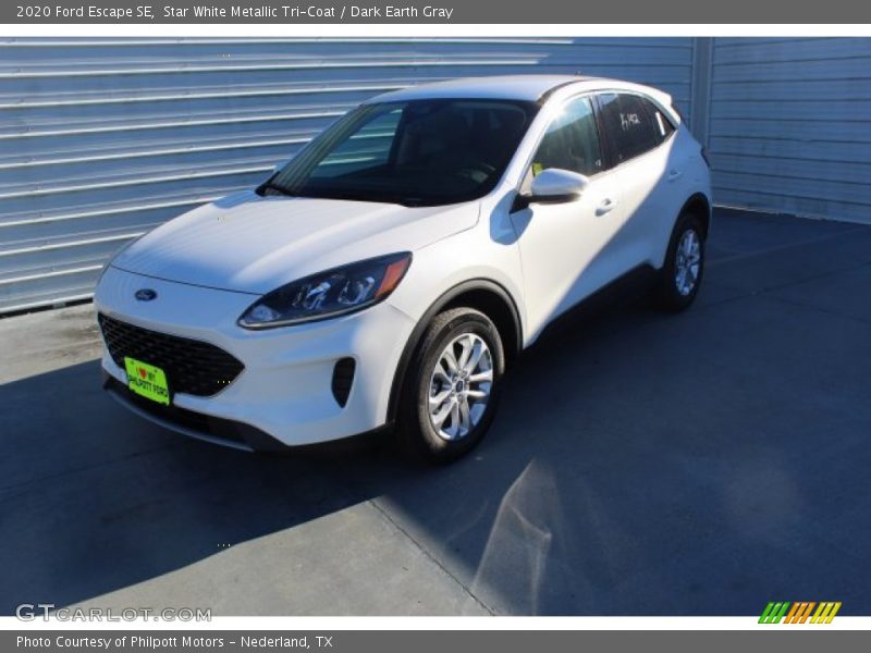 Star White Metallic Tri-Coat / Dark Earth Gray 2020 Ford Escape SE
