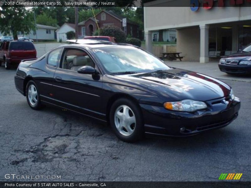 Navy Blue Metallic / Neutral 2002 Chevrolet Monte Carlo SS