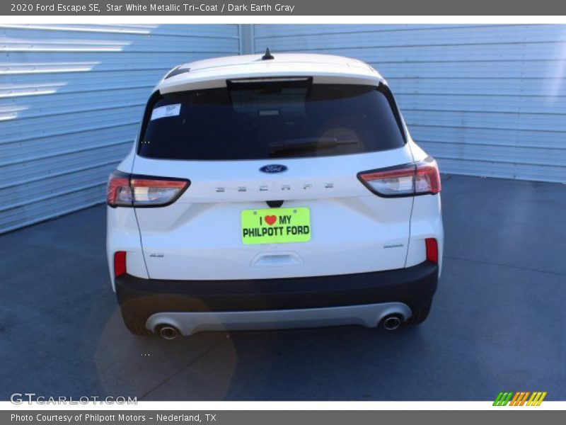 Star White Metallic Tri-Coat / Dark Earth Gray 2020 Ford Escape SE