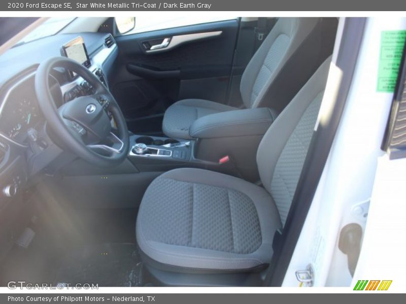 Star White Metallic Tri-Coat / Dark Earth Gray 2020 Ford Escape SE