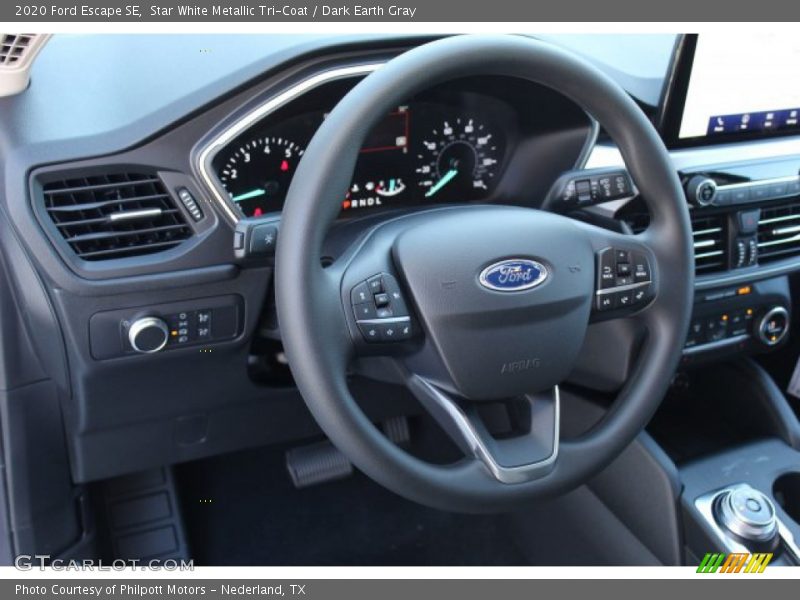 Star White Metallic Tri-Coat / Dark Earth Gray 2020 Ford Escape SE