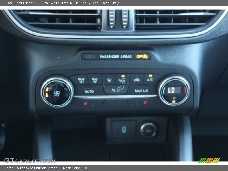 Star White Metallic Tri-Coat / Dark Earth Gray 2020 Ford Escape SE