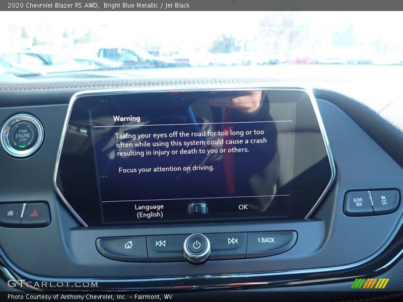 Bright Blue Metallic / Jet Black 2020 Chevrolet Blazer RS AWD