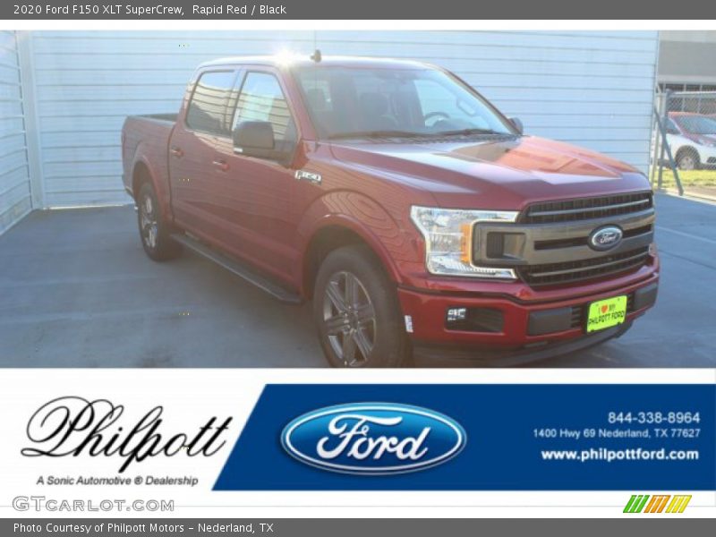 Rapid Red / Black 2020 Ford F150 XLT SuperCrew