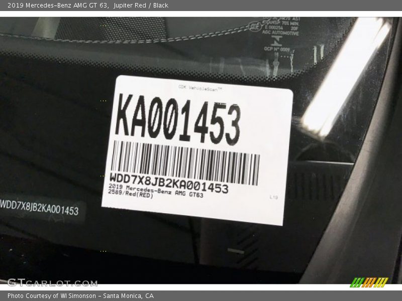 Jupiter Red / Black 2019 Mercedes-Benz AMG GT 63